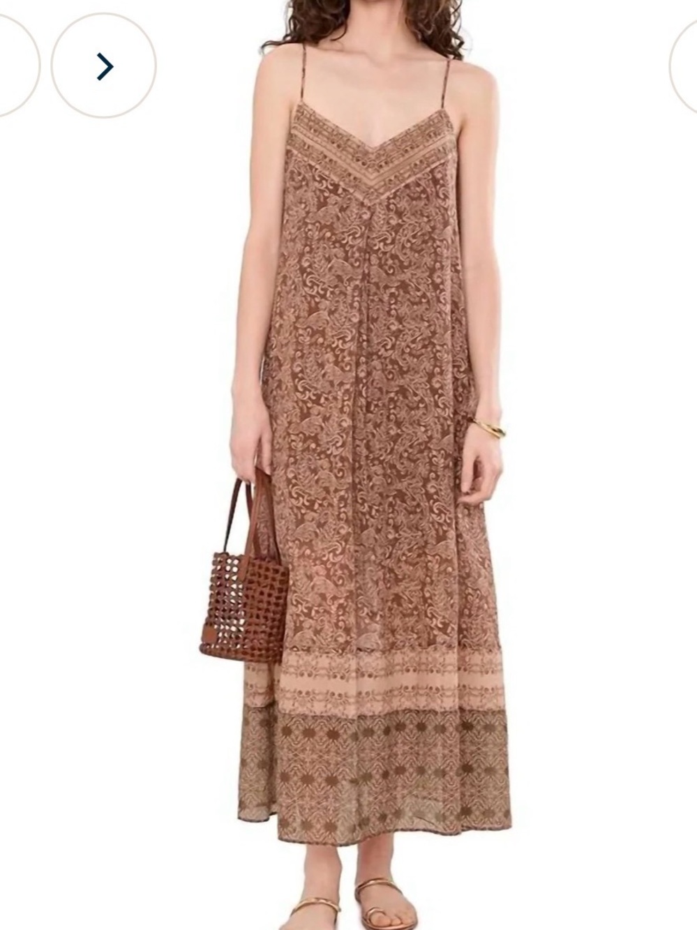 Sanctuary Brown Paisley Maxi Dress